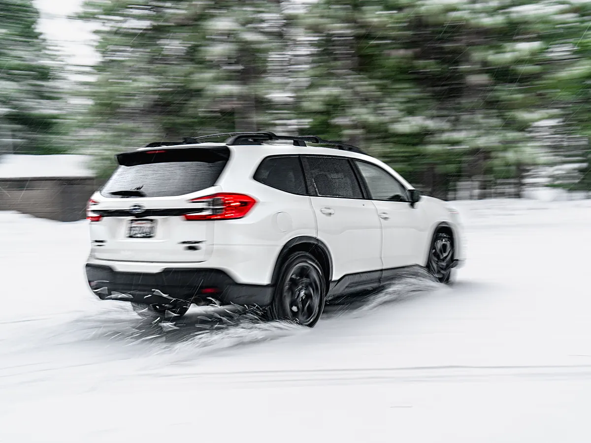 White Ascent sliding through fresh snow